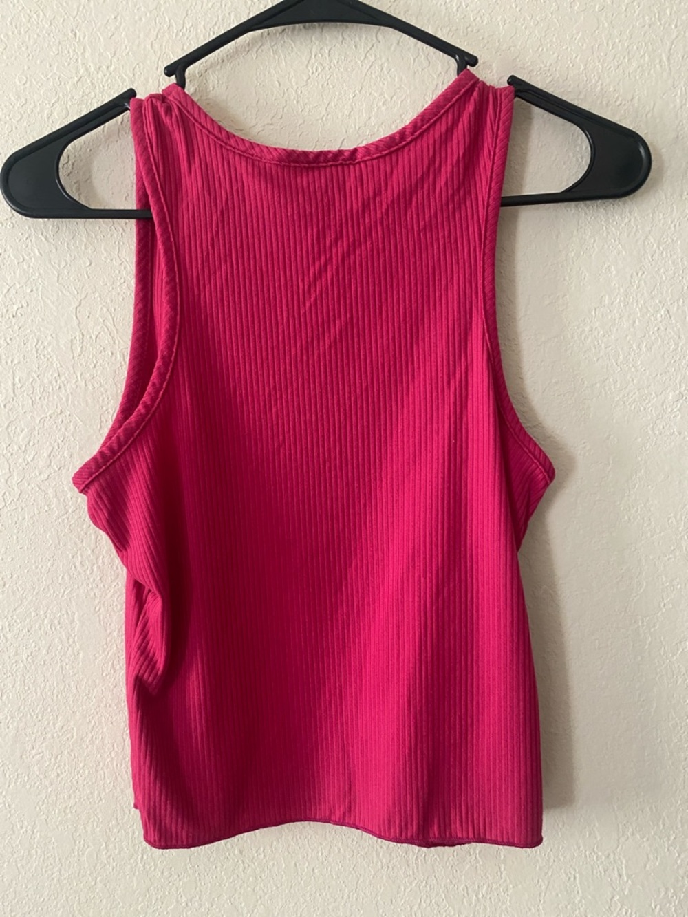 Olivia Rae Ribbed Tank in Fuchsia Pink - Picture 7 of 9